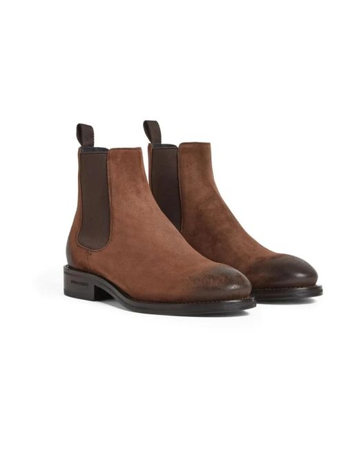 DSquared² Braune Ledersneaker in Brown für Herren