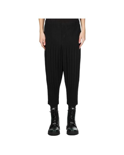 Cropped Trousers Issey Miyake de hombre de color Black