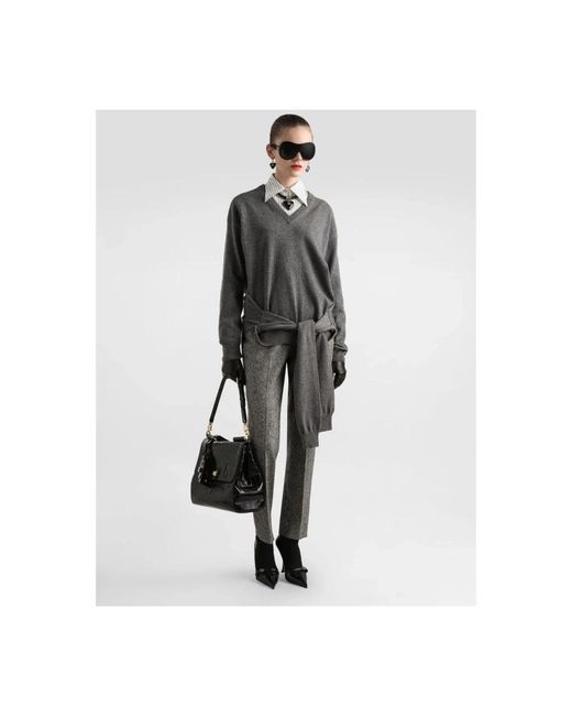 Dolce & Gabbana Gray Cashmere Knitwear