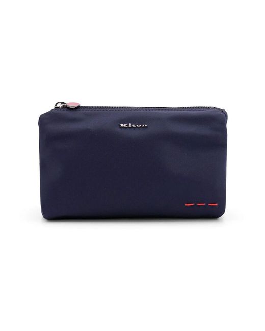 Kiton Blaue Taschen Mit Reißverschluss in Blue für Herren