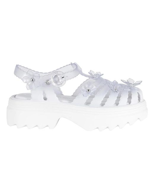 Melissa White Flat Sandals