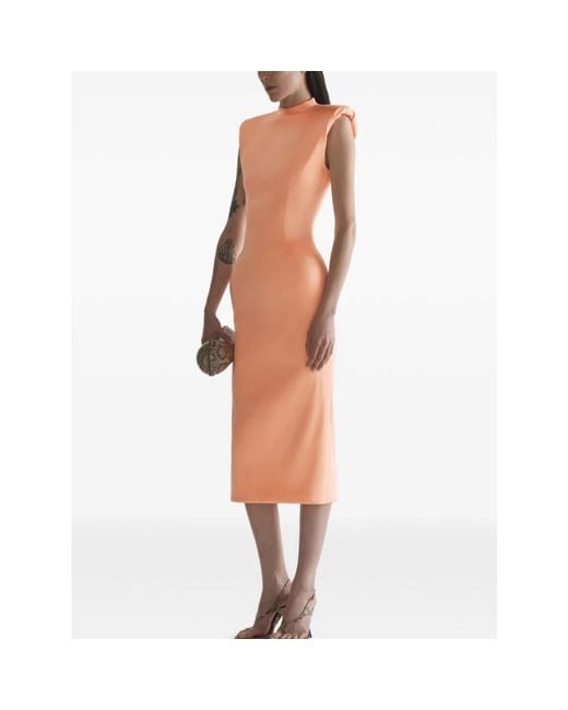 Mugler Orange Midi Dresses
