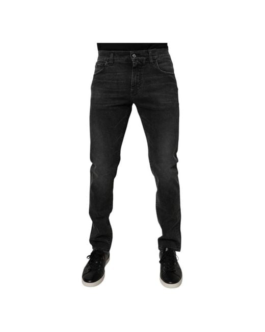 Dolce & Gabbana Slim-Fit Jeans in het Black voor heren