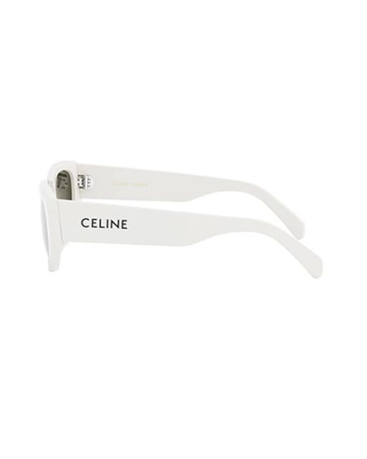 Céline Gray Stilvolle cat-eye sonnenbrille elfenbein/grau,monochrom large sonnenbrille