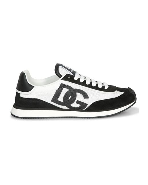 Dolce & Gabbana Weiße Sneakers Zeitgemäße Eleganz in Black für Herren