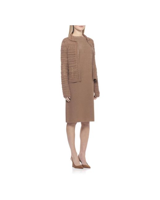 Fabiana Filippi Brown Midi Dresses