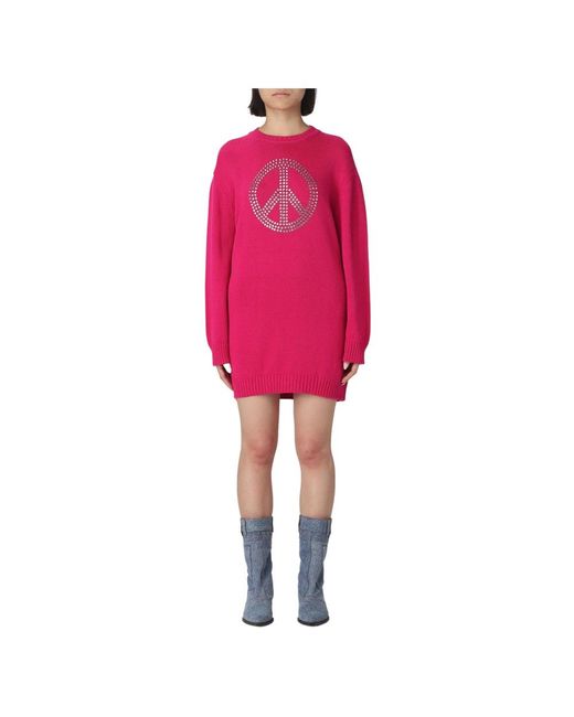 Moschino Red Knitted Dresses