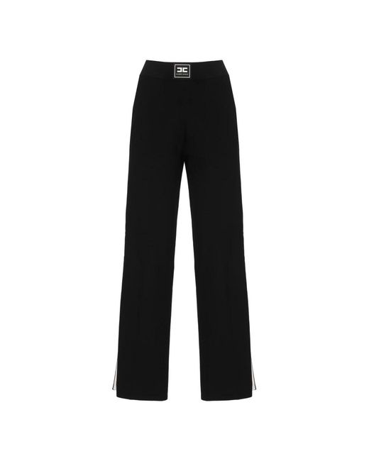 Elisabetta Franchi Black Wide Trousers