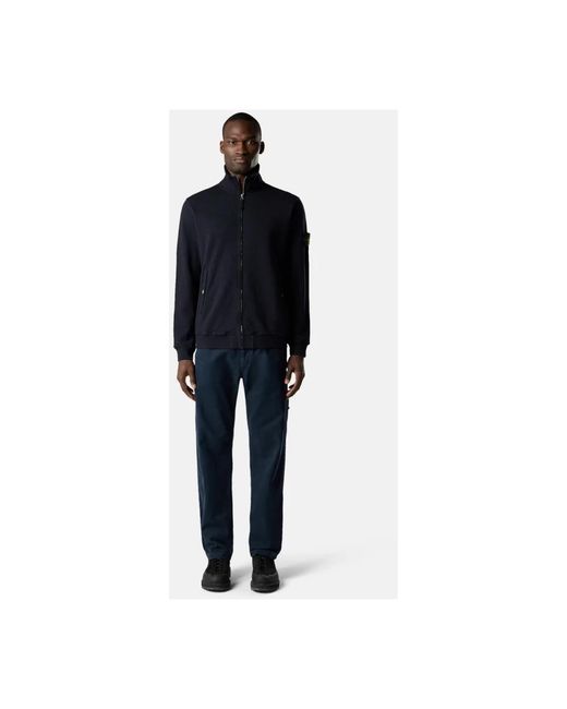 Stone Island Blue Zip-Throughs for men