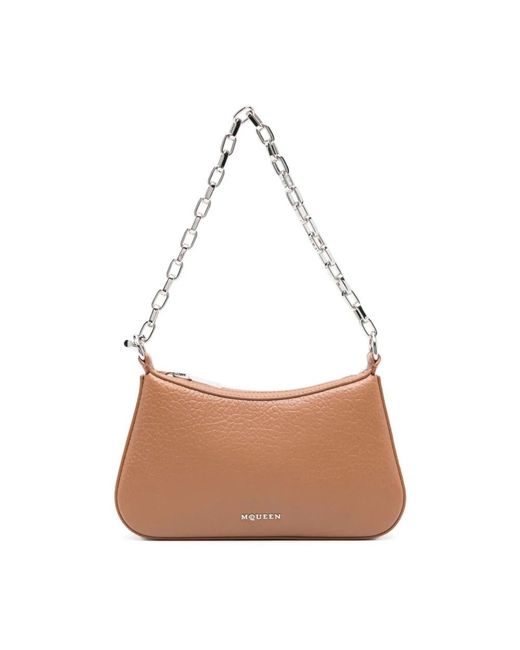 McQueen Brown Shoulder Bags