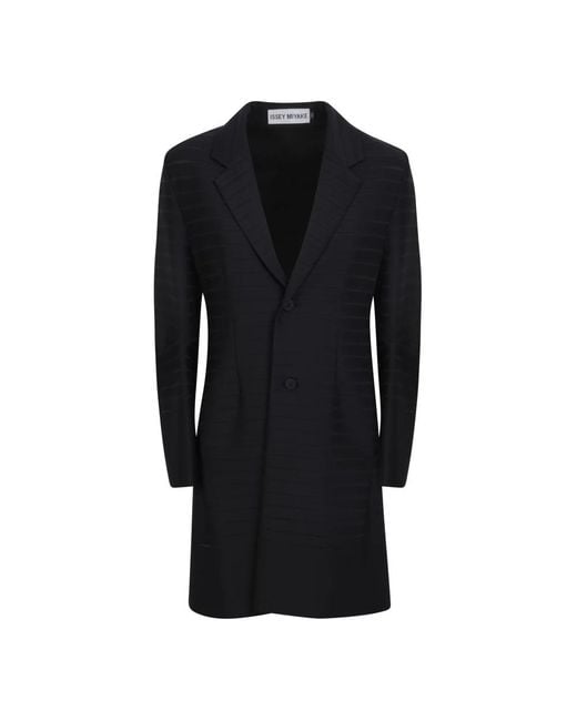 Issey Miyake Black Single-Breasted Coats