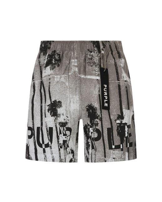Purple Brand Gray Casual Shorts for men
