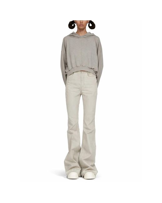 Rick Owens Gray Flared Jeans