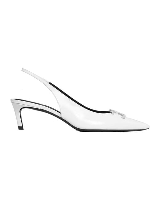 Céline White Pumps