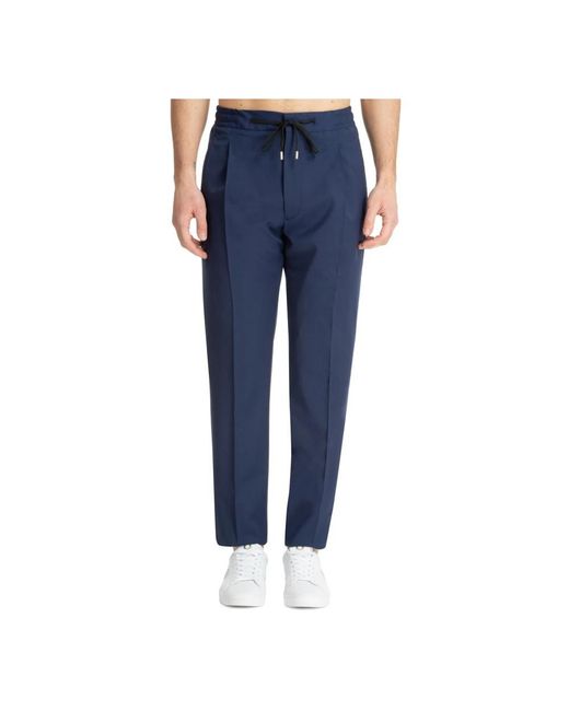 Lardini Blue Slim-Fit Trousers for men