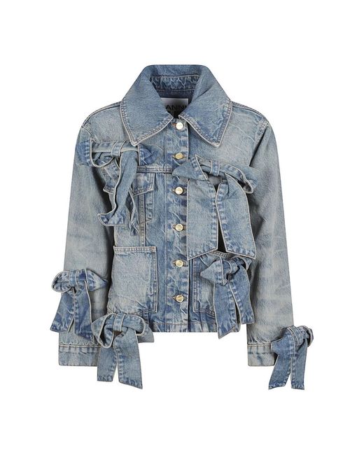 Ganni Blue Denim Jackets