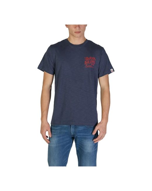 Replay T-Shirts in het Blue voor heren
