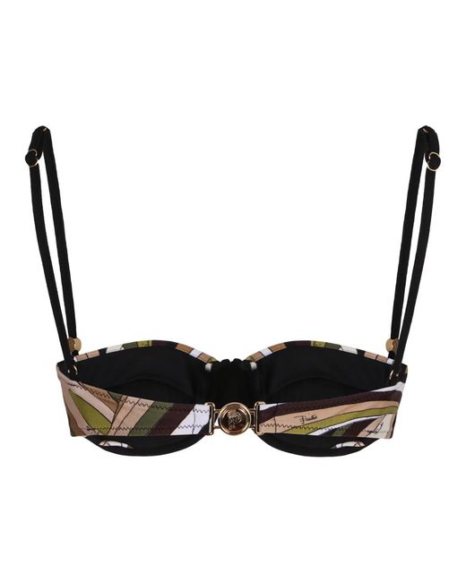 Emilio Pucci Iride Print Bikini Top in het Brown