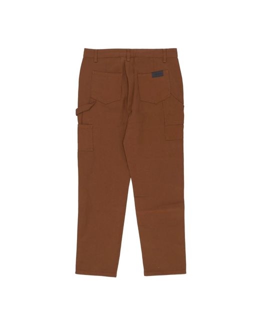 DOLLY NOIRE Brown Straight Trousers for men