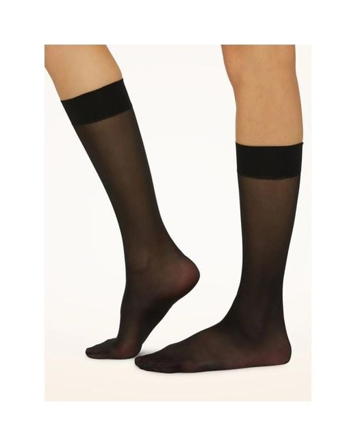 Wolford Satin Touch 20 Kniekousen in het Black