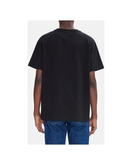 A.P.C. Tops ,Zwart ,Maglietta Girocollo A Maniche Corte in het Black voor heren
