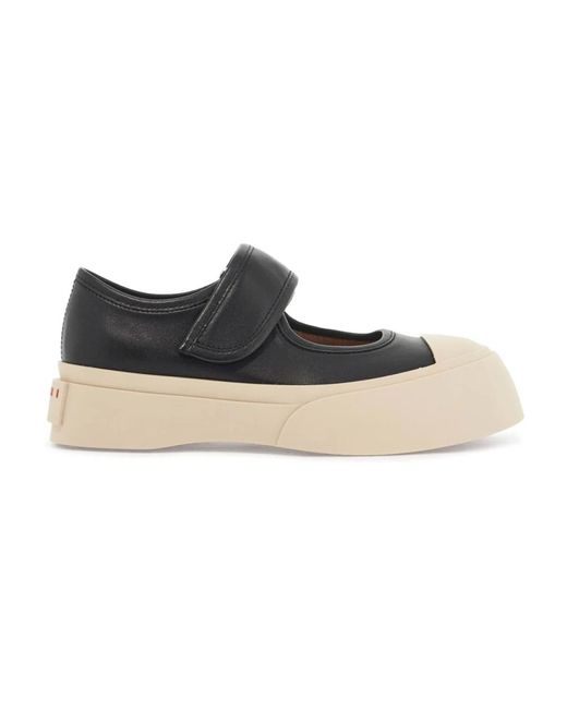 Marni Black Chunky plateau leder mary jane sneakers