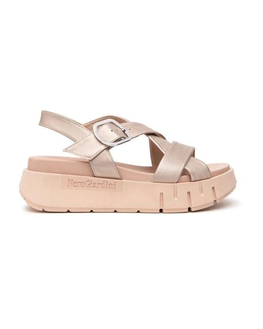 Wedges Nero Giardini de color Pink