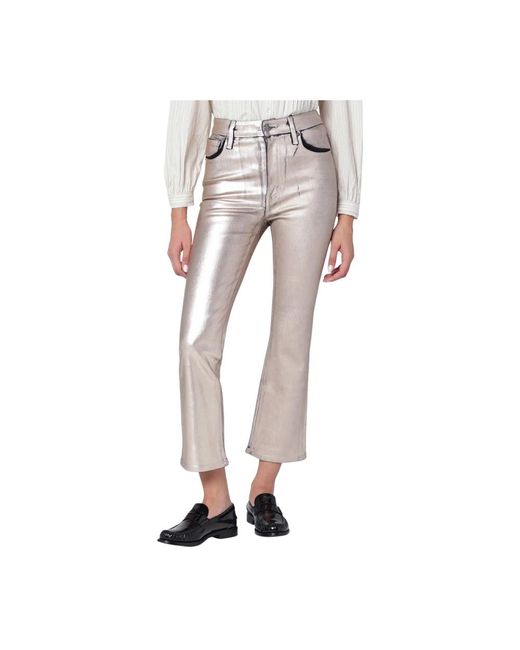 FRAME Natural Cropped Trousers