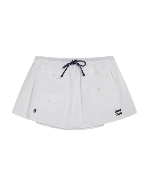 Miu Miu White Short Skirts