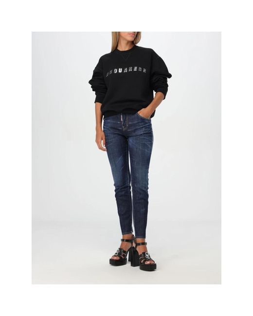 DSquared² Black Sweatshirt Relaxed Fit