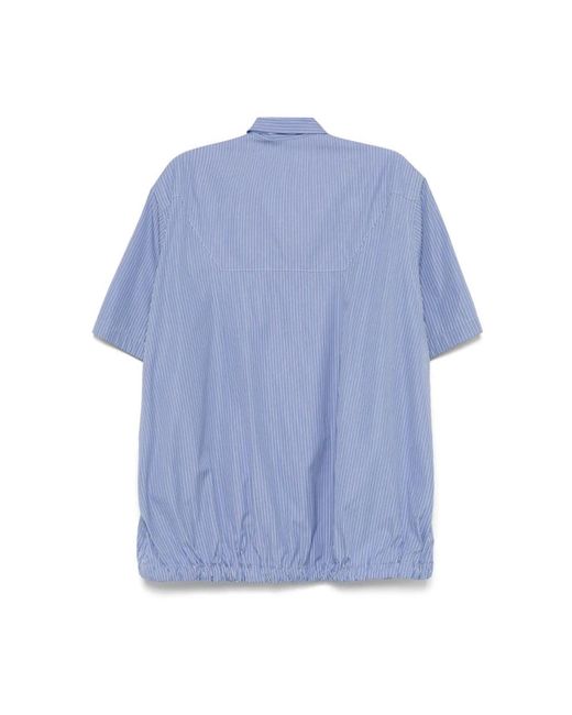 Sacai Blue Short Sleeve Shirts for men