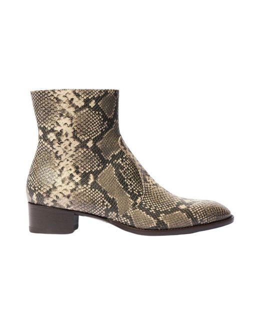Scarosso Warren suede stiefeletten,python ankle boots warren,warren stiefeletten in Brown für Herren