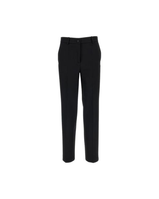 P.A.R.O.S.H. Black Straight Trousers