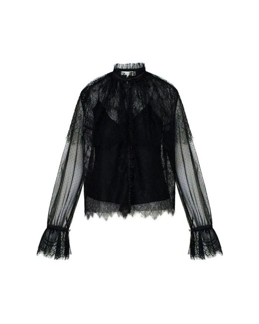 LoveShackFancy Black Blouses