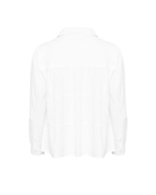 Cream Overhemden ,Wit ,Witte Blouse Met Ruches in het White