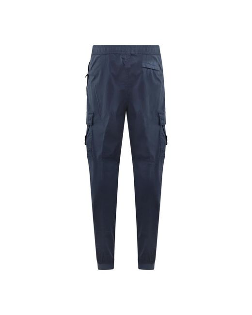 Stone Island Blue Slim-Fit Trousers for men
