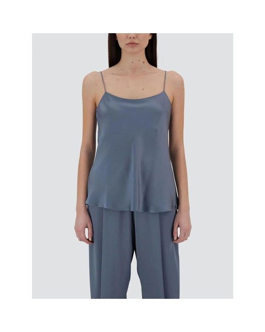 Herno Blue Resort top mit satin-effekt