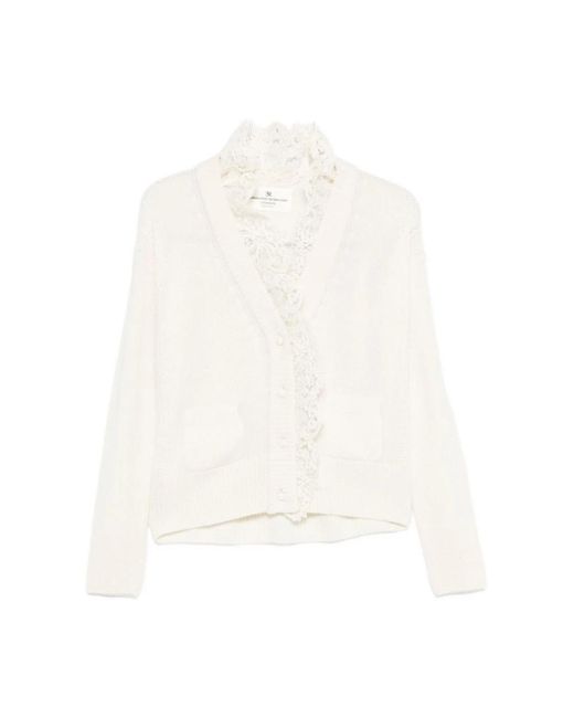 Ermanno Scervino Witte Ruffle Trim Sweater in het White