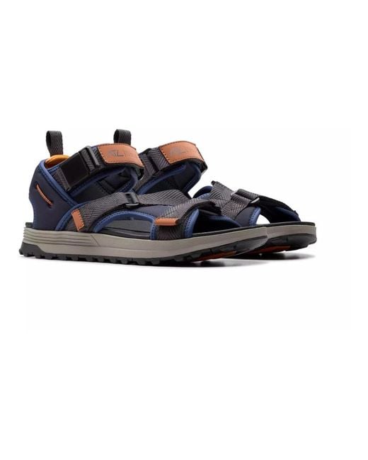 Clarks Schoenen ,Blauw ,Blauwe Trek Tide Herensandaal in het Blue voor heren