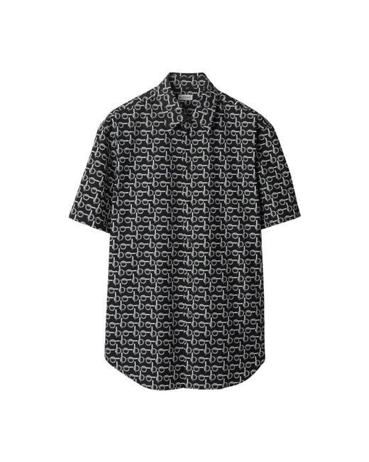 Burberry Black Short Sleeve Shirts for men