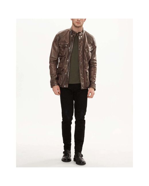 Belstaff Leren Jassen in het Brown voor heren