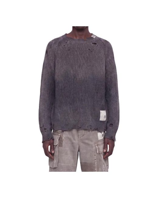 Maison Mihara Yasuhiro Purple Round-Neck Knitwear for men