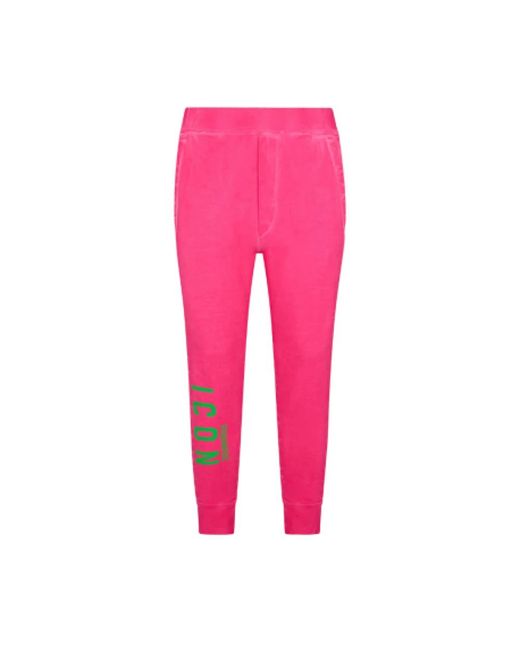 DSquared² Jogginghose aus baumwolle, fluo in Pink für Herren