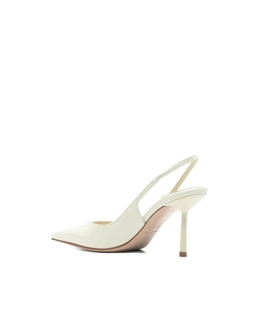Le Silla White Mojito Patent Slingback Heels