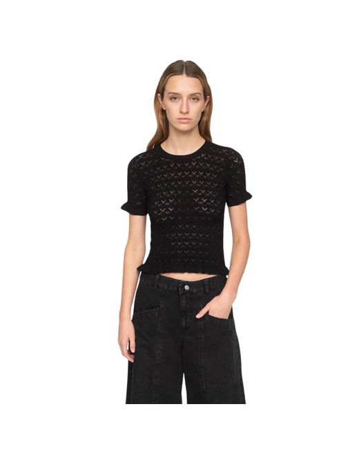 Sea Round-Neck Knitwear in het Black