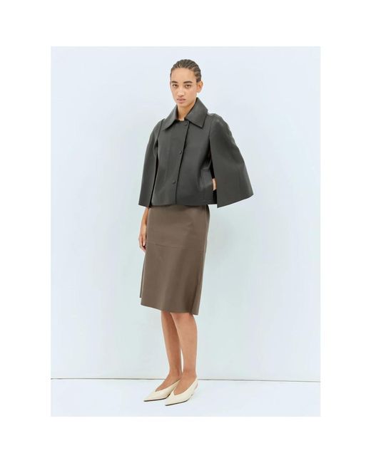 Totême Brown Leather Skirts
