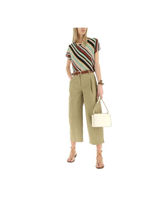 Aspesi Green Cropped Trousers