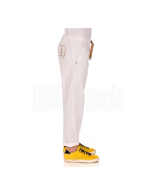 White Sand Pink Slim-Fit Trousers for men