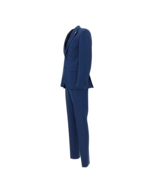 Manuel Ritz Blue Single Breasted Suits for men