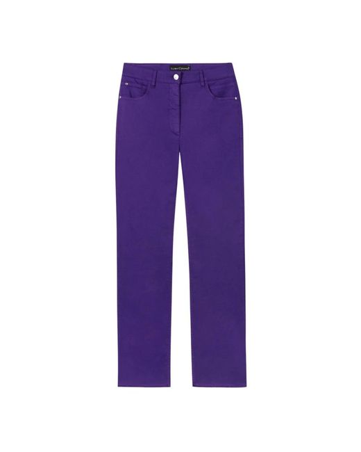 Luisa Cerano Purple Cropped Trousers